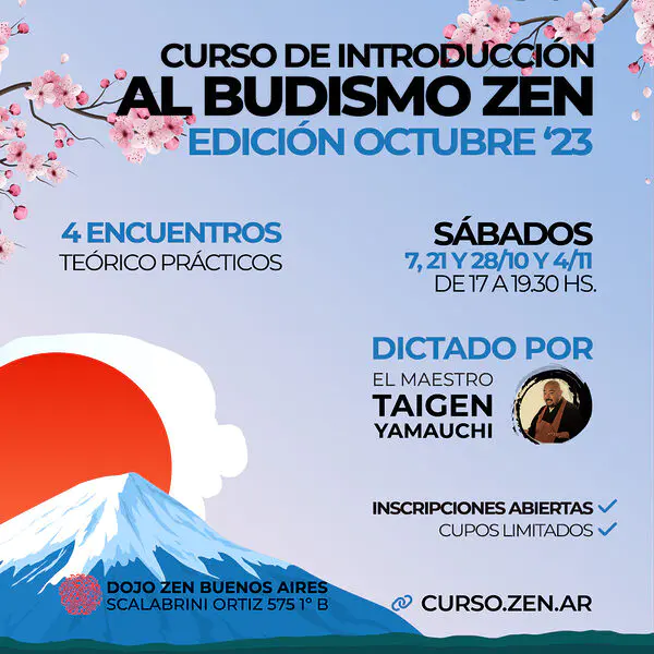 Aviso promocional del Curso de introducción al Budismo Zen